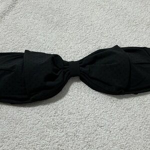 Victoria's Secret Black Swim Bandeau Top with Bow Accent